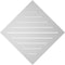 Ekena Millwork Diamond Surface Mount PVC Gable Vent: Non-Functional, w/ 2"W x 1-1/2"P Brickmould Frame, 30"W x 30"H GVPDI30X3002SN - alternate 3